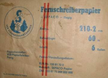 original Fernschreiberpapier